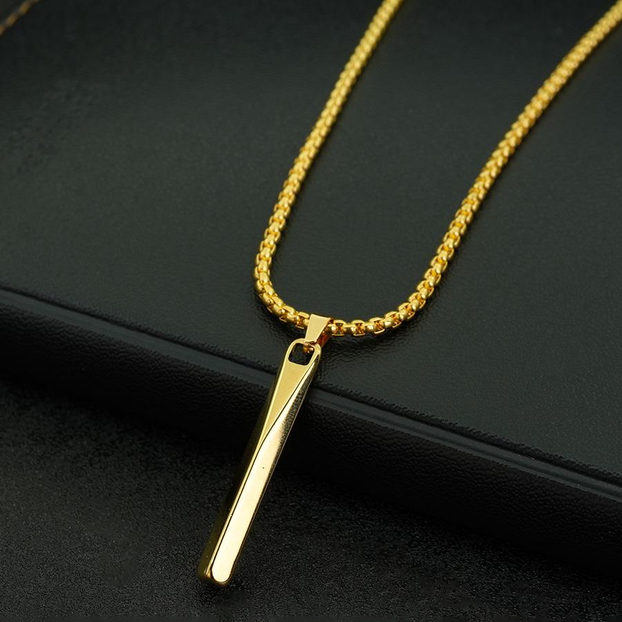 

Noter Punk Men Necklace 24 Inches Stainless Steel Gold Silver Color Long Pendant Collar Neck Accessories Hombre Perfect Gift Him 60cm(24inches)