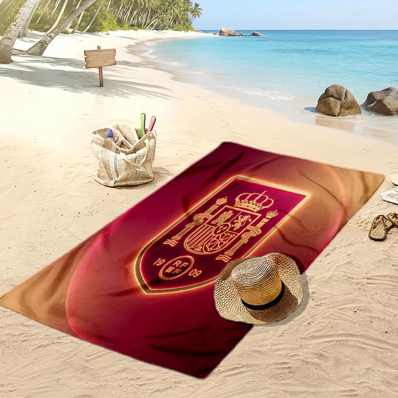 Asciugamano da Spiaggia Stampa Calcio Spagna Asciugatura Rapida Super Assorbente Morbido Asciugamano da Bagno per Nuoto Spiaggia Viaggio Souvenir Regalo