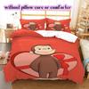 Curious GeorgePattern Bedding Quilt Set Quilt Cover Pillowcase Home Decoration Birthday Gift (1 * duvet cover + 2 * pillowcase, without core)