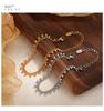 18K Gold Plated Stainless Steel Bracelet Fashion Simple Hand Ball Chain Jewelry Unisex  Charm Bracelet for Women Girl