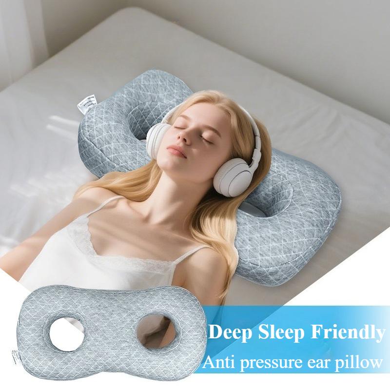 Ear Hole Protection Pillow Anti Pressure Ear Pillow Side Sleeping Hollow Pillow Neck Protection Pillow 8-shaped Pillow Core