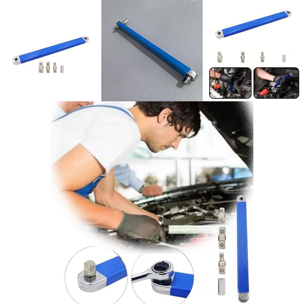 High Carbon Steel 15-inch Offset Extension Wrench Multi-functional Adjustable Tool