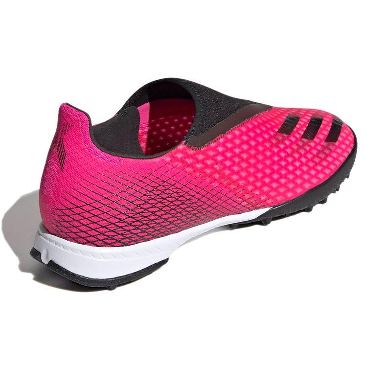 adidas X Ghosted .3 Schnürlose Turfschuhe Bequeme Schlupf-TF (Gummistollen) Strapazierfähige Fußballschuhe Unisex-Schuhwerk Magenta FW6972