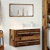 Bathroom Vanity Cabinet with Rustic Wood Look 80 X 38.5 X 48 Cm