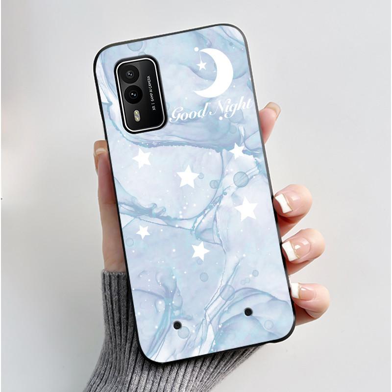 Casing For Nokia XR21 Case Aesthetic Fashion Cute Cat Astronaut Cartoon Black TPU Silicone Soft Shockproof Phone Case Back Cover
