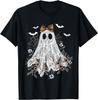 Halloween Shirt Floral Ghost Halloween Costume Girls Women  Unisex T-Shirt Mens Womens Tees Top
