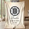 Coperta in Flanella e Pile Boston Bruins Coperta Calda e Accogliente per Divano, Letto, Viaggio Uso in Tutte le Stagioni