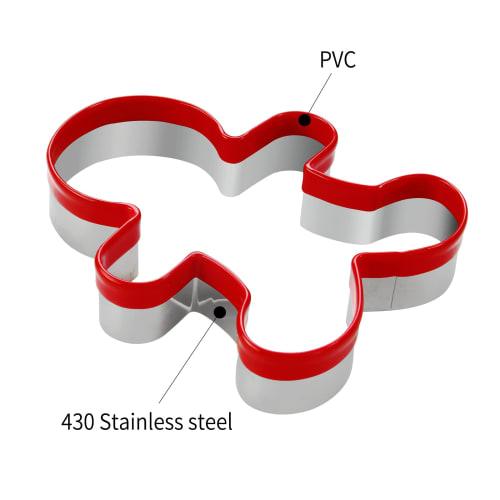 Shenghai Gingerbread Man Cookie Cutter, Set of 3, Perfect for Lunch Boxes, Character Bento, Rice Cutter, Christmas Baking Decorations