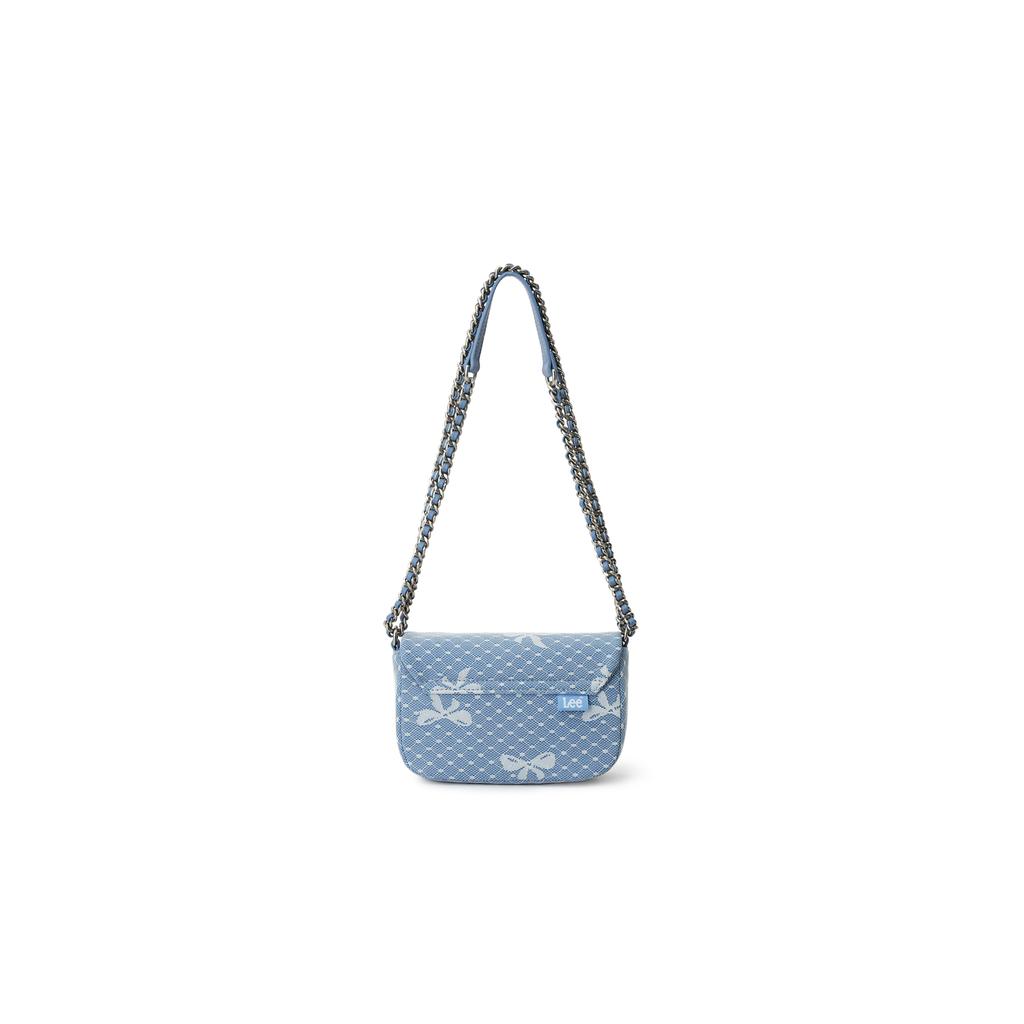New Lee Fabric Shoulder Bag, Crossbody Bag, Chain Bag Women's Haze Blue LE250201M-506