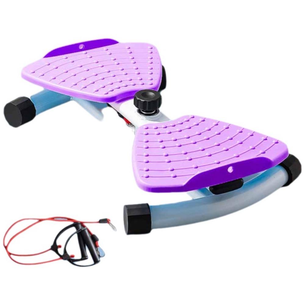 Rotating Design Waist Training Board with Resistance Bands Silent Waist Twisting Stepper Safety Double-Grippy Pedal