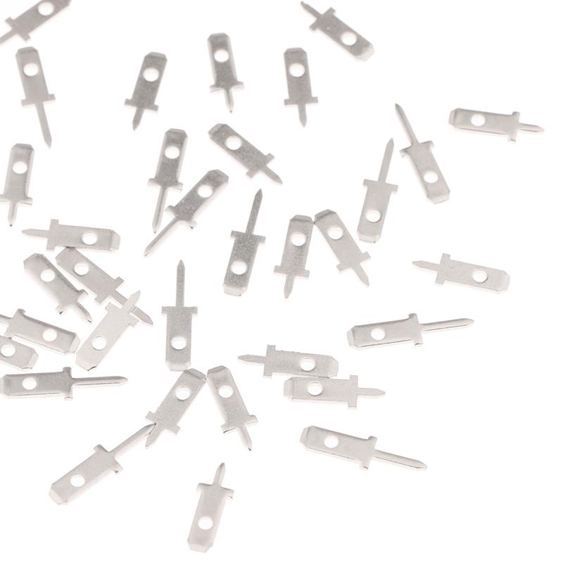 50Pcs 2.8 Inserts Plug Spring Terminal Pcb Solder Lug Thickness 0.8Mm One Legs ,Pcb Welding Sheet