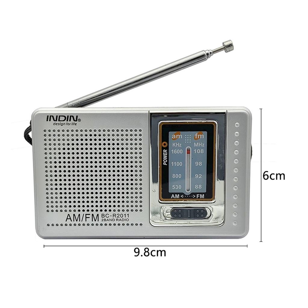 FM/AM Pocket Radio Player Telescopic Antenna Dual Band Portable Radio Battery Powered Radio with 3.5mm Jack Built-in Speaker