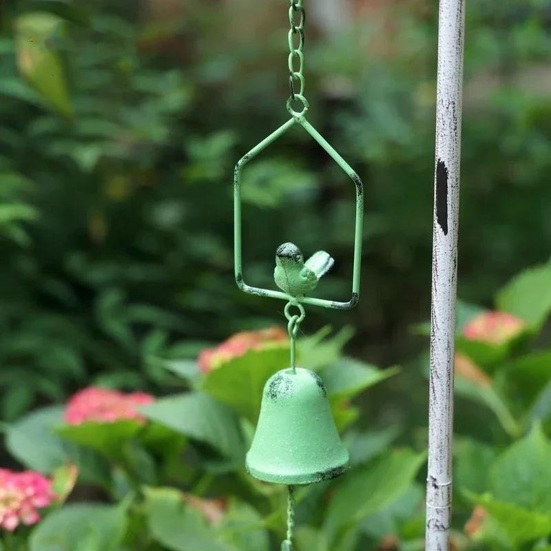 

Птица Бабочка Кованое Железо Колокольчик Ветра Уличный Двор Сад Балкон Подвесные Украшения Оригинальность Подвеска Синие Украшения