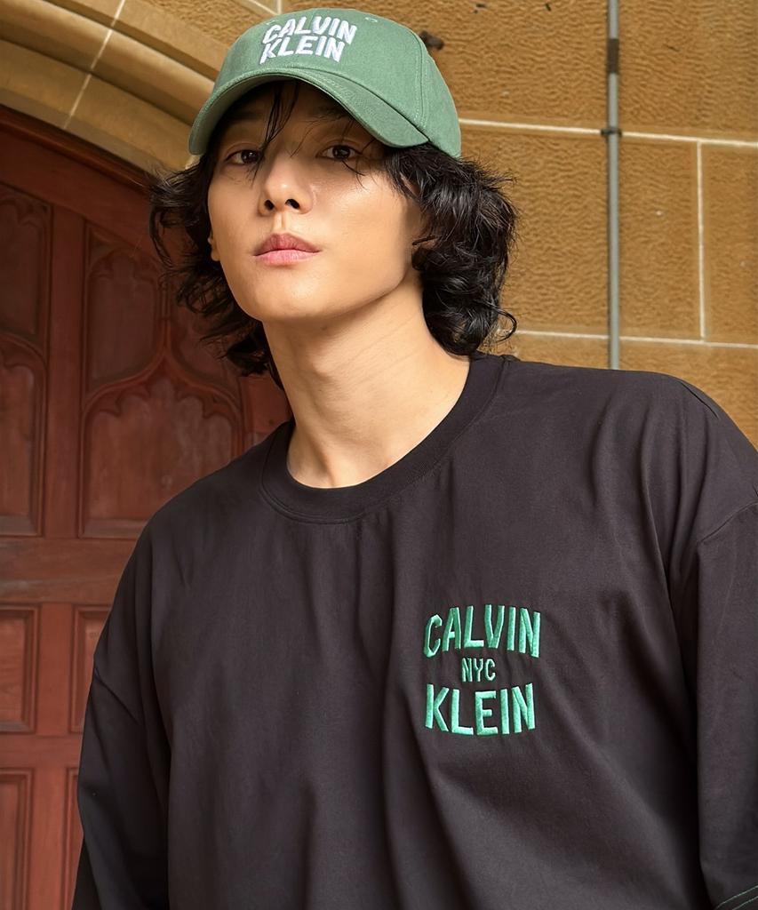 Kaelbinkeullainjin In The City Oversized Contrast Stitch Graphic Tee Black 4Rf296G Ub1