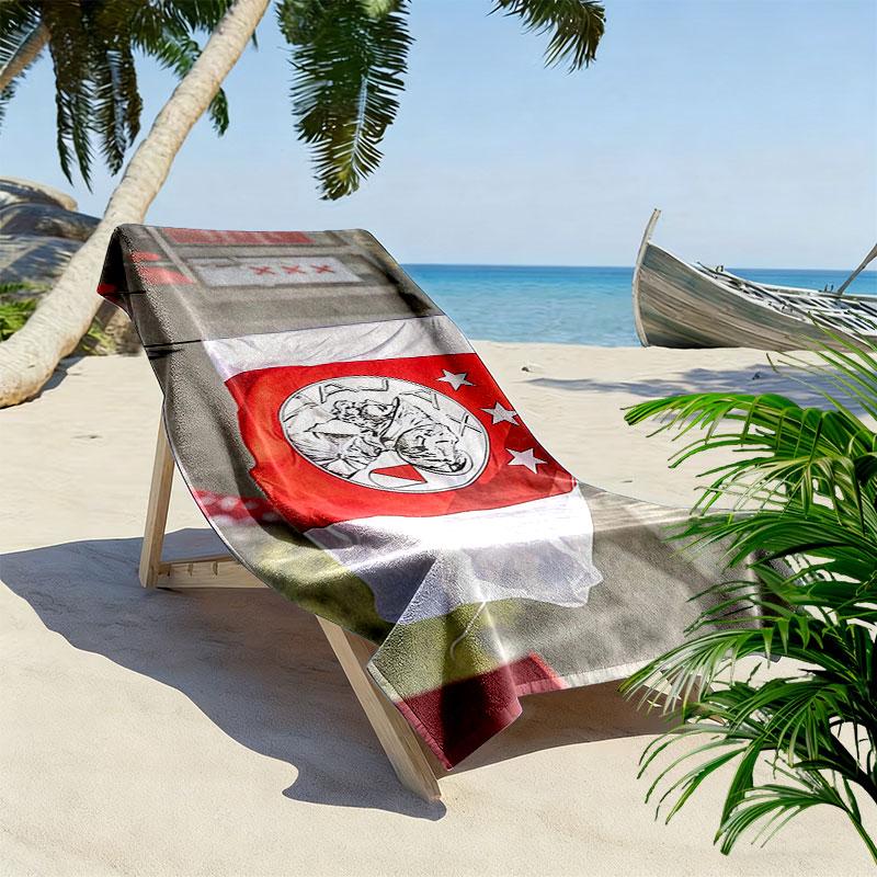 Asciugamano da Spiaggia Stampa Ajax Amsterdam, Asciugamano Grande Morbido Asciugatura Rapida per Spiaggia Campeggio Nuoto