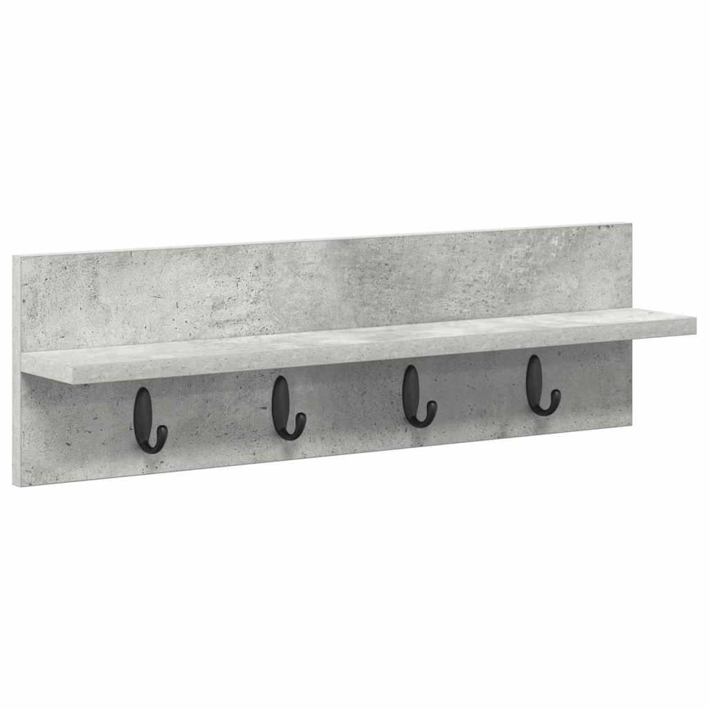 Wall Mounted Nightstand Concrete Grey 60 x 10.5 x 18 cm