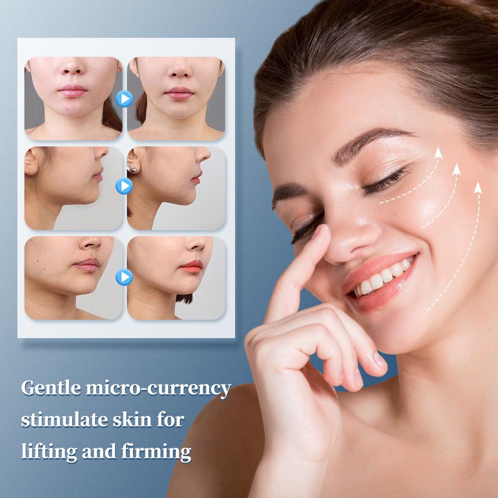 Crescent EMS Facial Massager: V-Shape Wrinkle Remover with Remote