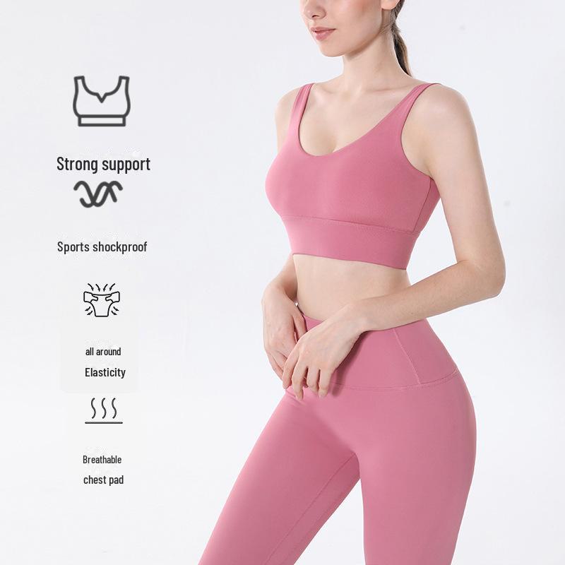 Tuta estiva da yoga da donna Lulu - Elegante design sulla schiena per fitness e jogging con pantaloni da yoga invisibili