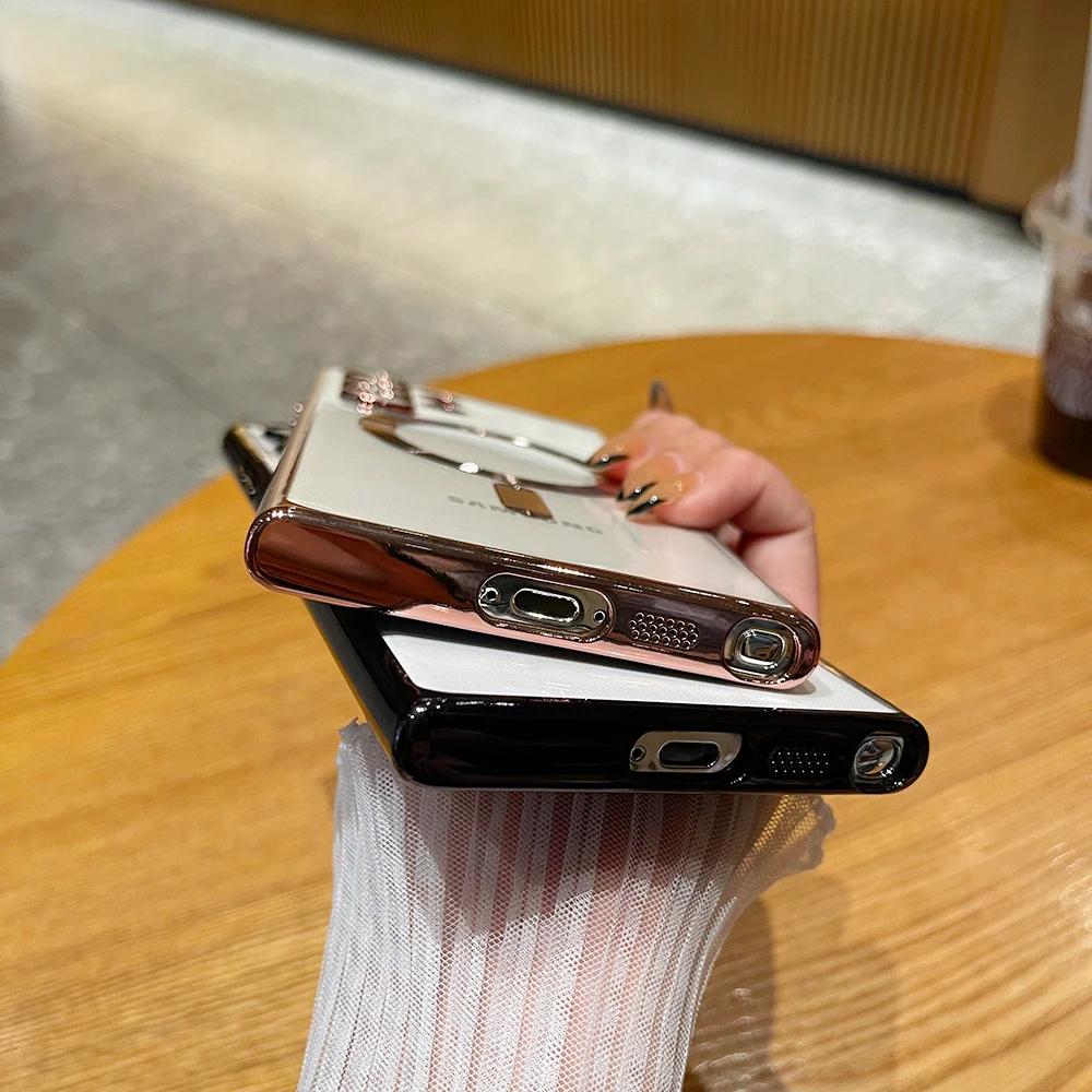 Plating Magnetic Case For Samsung Galaxy S24 S23 S22 S21 FE S2 Ultra Plus NOTE 10 20 A A3 Wireless Charging Cover