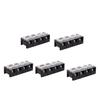 5Pcs Screw Terminal Strip Blocks 60A 4 Positions Copper Plastic 60A Terminal Block for Electrical