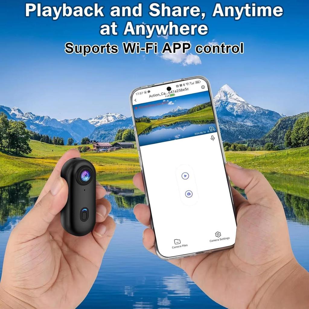 H88 Motorcycle Mini Recorder Finger WIFI Action Camera Lightweight POV Motorcycle Road Sport Cam Bicycle Vlog Pet Body Camera