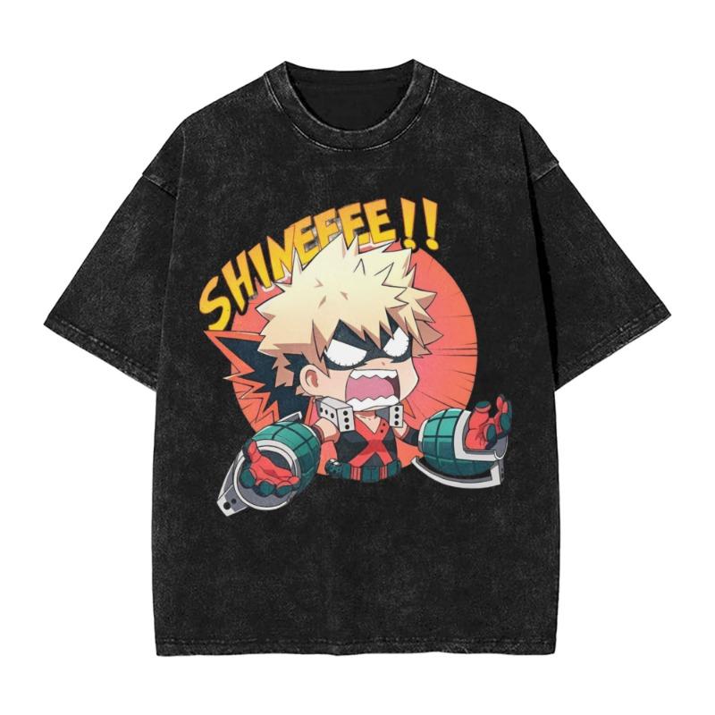 Summer Fashion 100% Cotton Washed Acid T-shirts  Great Eight Islands of Japan Tuna Fish Vintage Wash Japanese Design Tees