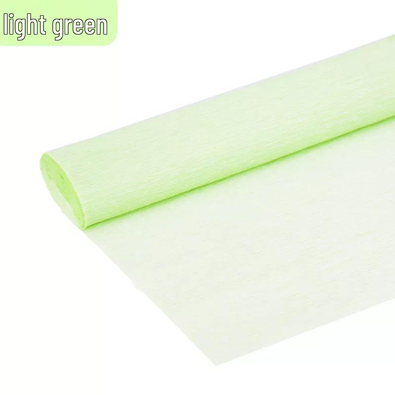 Thickened Colored Crepe Paper for DIY Flowers, Stretchable Ruffled Paper for Kindergarten Crafts