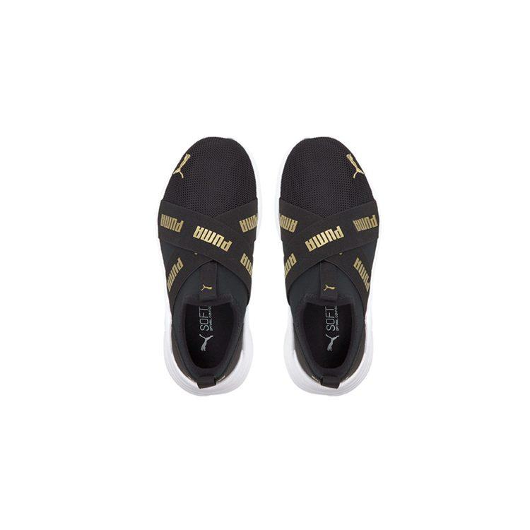 Puma Scarpa da corsa con lacci Slip-On per bambini piccoli 'Black Team Gold' 381994-02