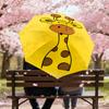 1PC Giraffe Pattern Umbrella-8-Rib Reinforced, Automatic Open, Lightweight & Durable, Cute Fashion Accessory for Outdoor-F2654