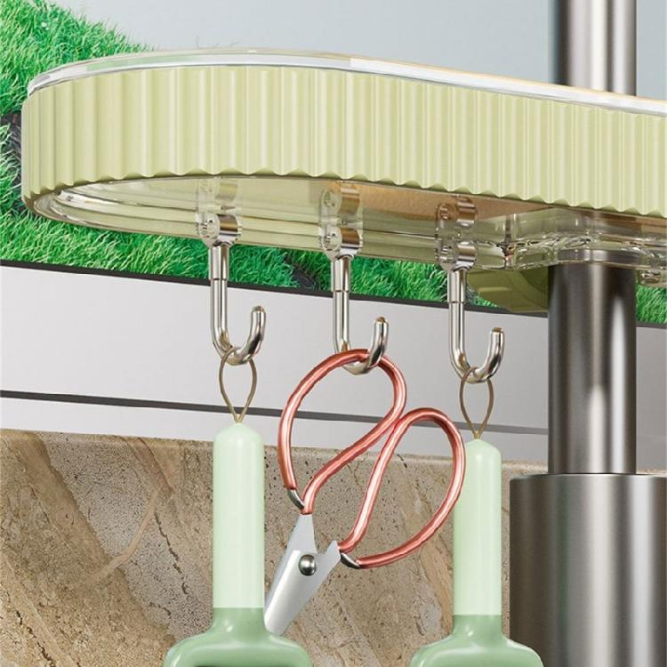 Stable Sink Sponge Shelf Functional Water Tap Sponge Storage Organizer Practical Kitchen Dishes Organizer Rack