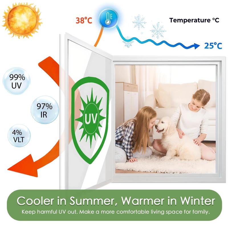 Window Privacy Tint Films One Way Anti Look Mirror Self-adhesive Films Sun Blocking Anti UV Glass Window Sticker Home Decoration