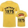 Classic Vintage 1975 All Original Parts Tshirt Men Short Sleeve Birthday Gift T Shirt Casual T-shirt Soft Tee Tops Dad Clothing