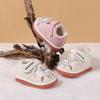 Winter Fleece-Lined Baby Girl Shoes, Toddler Princess Shoes, Soft-Soled Infant Walking Shoes, 0-1 To 2 Years Old Leather Squeaky Shoes.