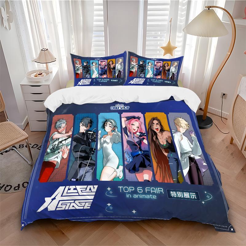 Anime Characters Showcase Print 3Pcs Bedding Setduvet Cover With 2 Bedropillowcase Home Birthday Gift