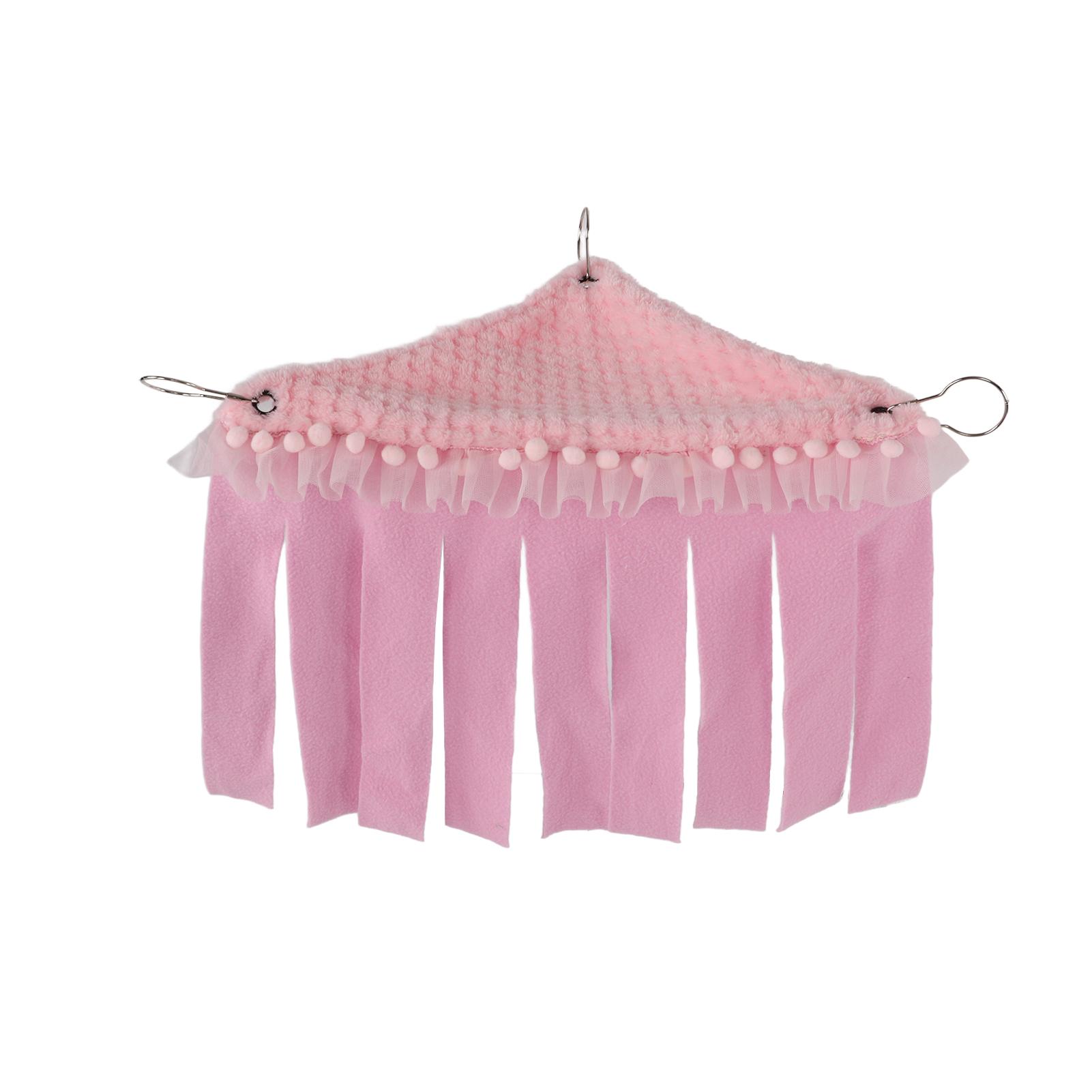 

Small Animal Hamster Tent Guinea Pig Hideout with Tassels for Guinea Pig Chinchilla Ferret Squirrel розовый