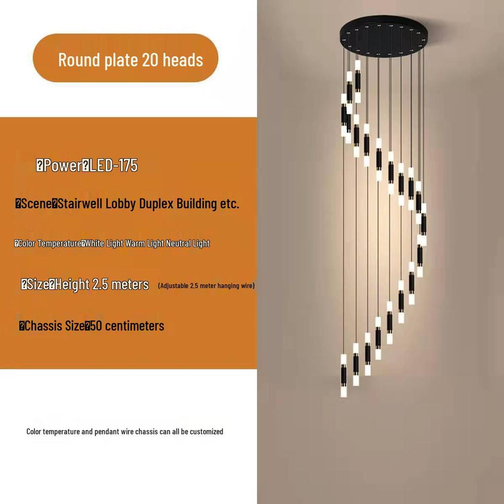 Modern Luxury Double-Head Pendant Light for Bedroom, Living Room, Staircase, and Restaurant