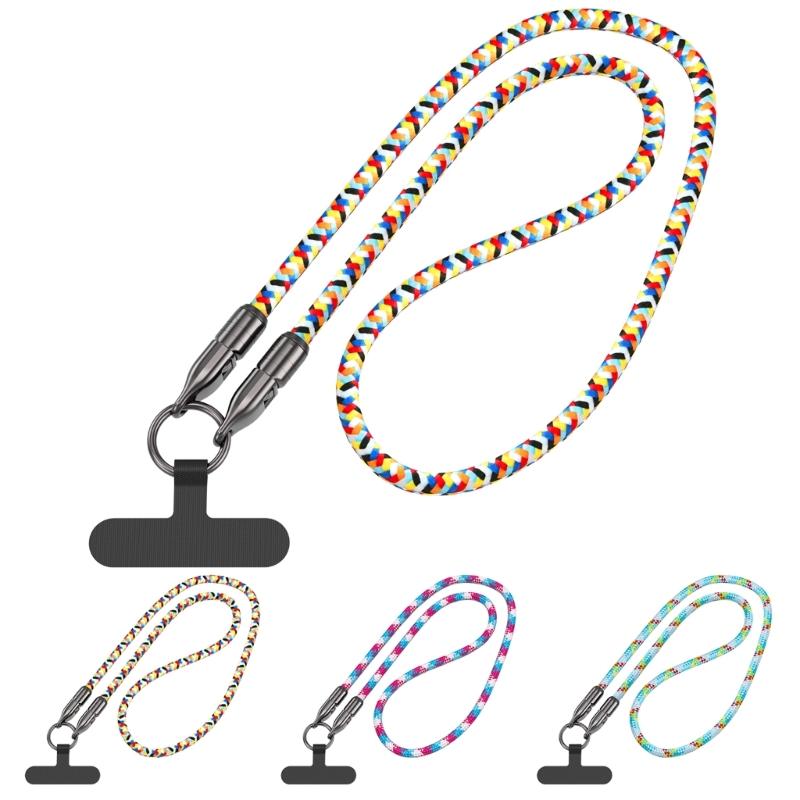 Portable Mobile Phone Lanyard PD240W Charging Cable, 2 in 1 USB Type C Data Cord Quick Charging Cable for Travel