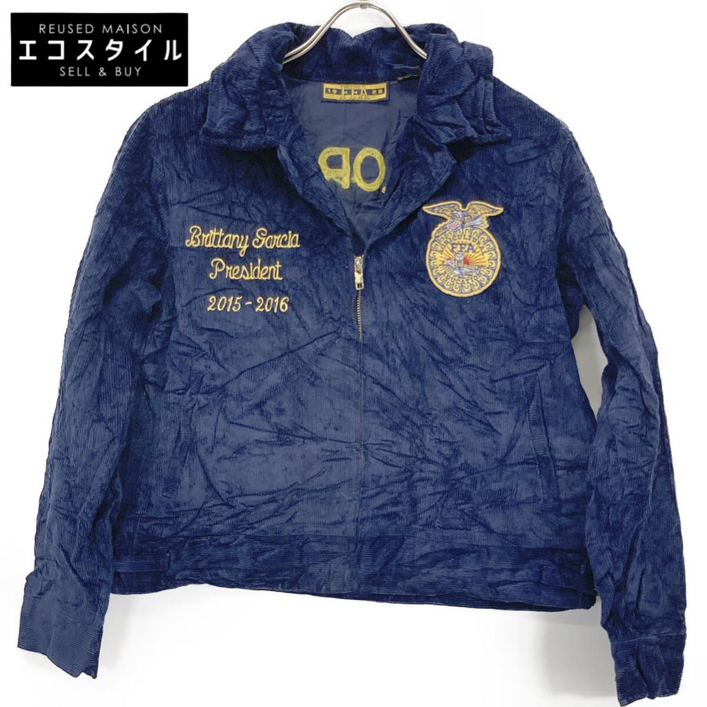 Vintage [OLD FFA] 90s Navy Corduroy Farmer's Jacket Jacket 38 NavyUsed