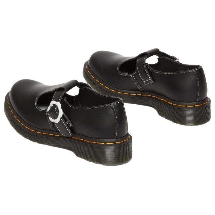 Dr. Martens Leather Comfortable Buckle Casual Shoes Women Shoes Black 31687001