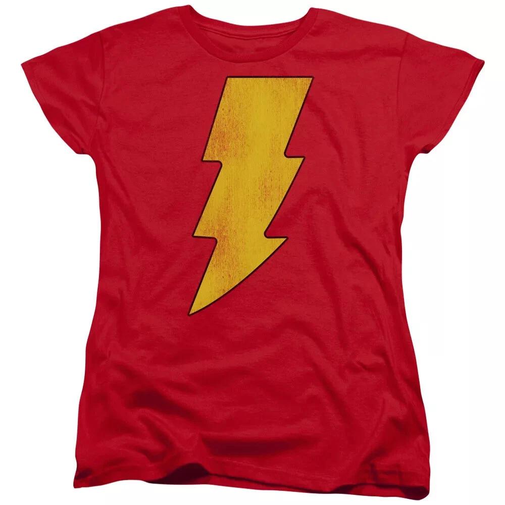 Shazam!  Distressed Logo   Women s T-Shirt M