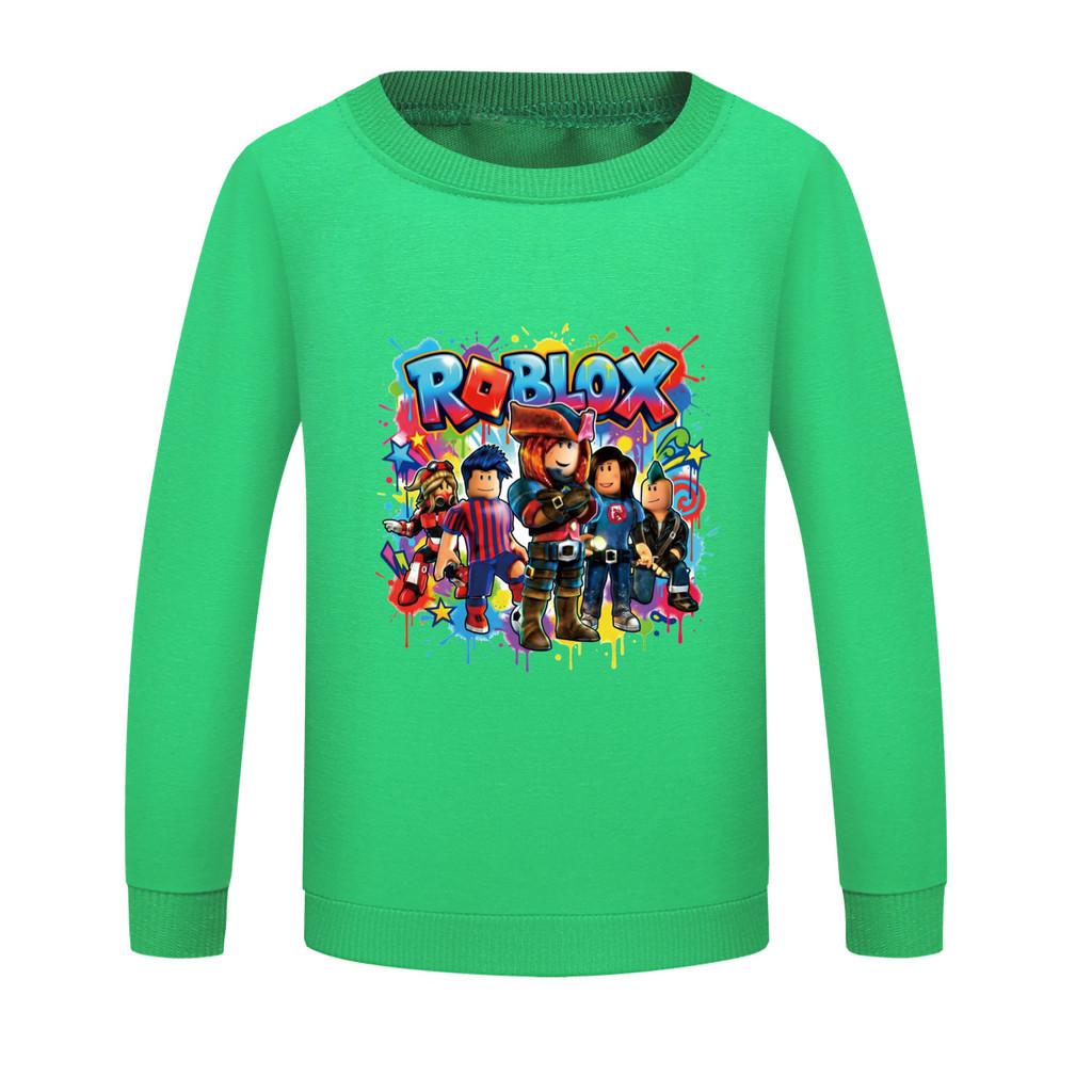 5578 Kids Boys Girls Roblox Printed Outdoor Round Neck Long Sleeves Sweatshirt
