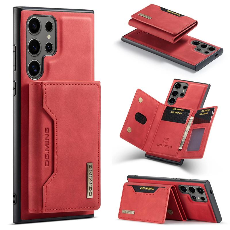 PU Leather Magnetic Detachable Phone Case Card Holder Wallet Stand for Samsung S21 S22 S23 S24 Ultra S25FE A55 A53 A54