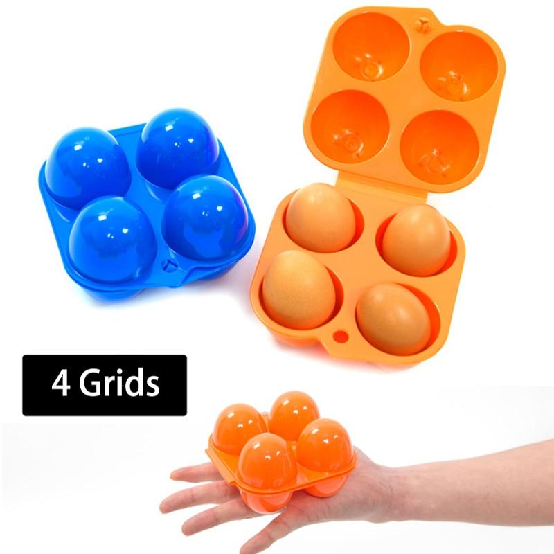 2/4/6/12 Grids Portable Egg Oppbevaringsboks Container Plast Egg Holder For Utendørs Camping Piknik Egg Box Case Kjøkken Organizer