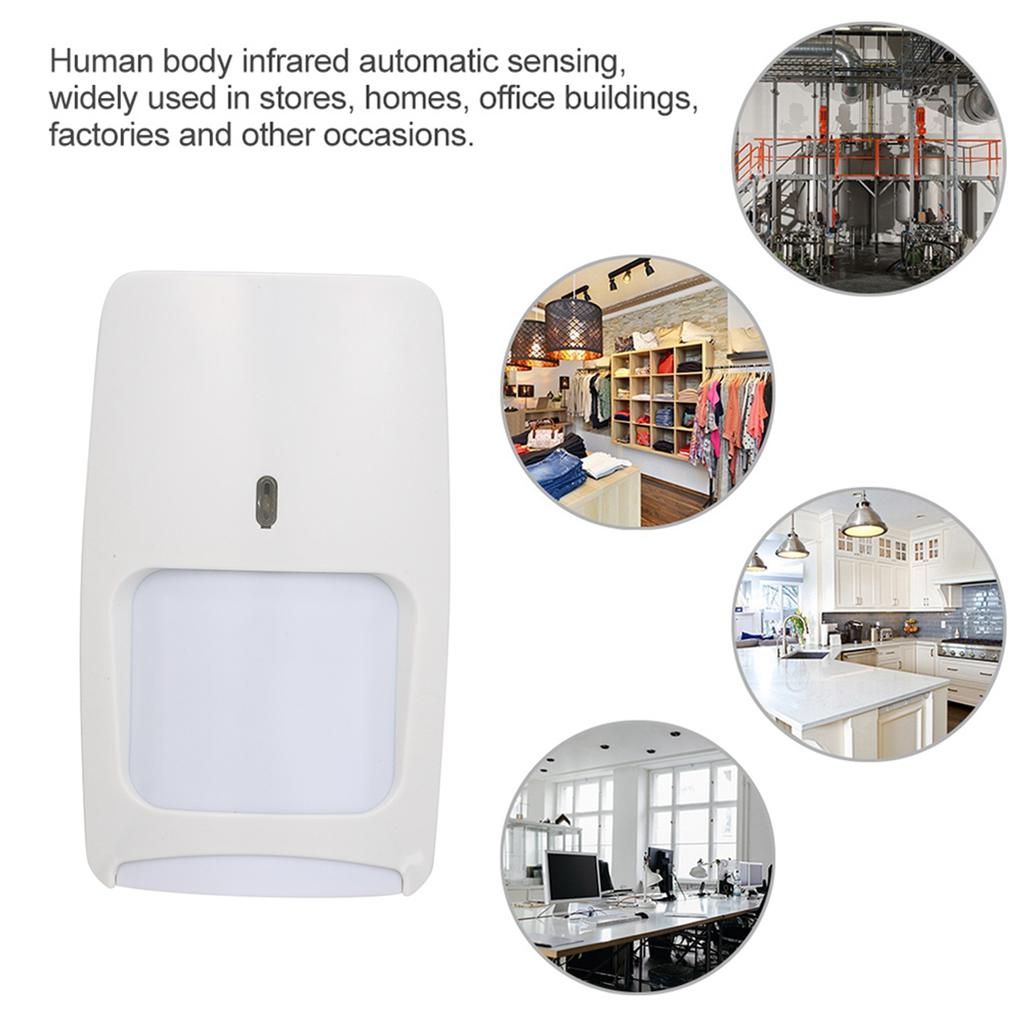 Wired PIR Motion Detector, ABS Material PIR Infrared Motion Built in Temperature Compensation and Anti Interference Suitable for Variety
