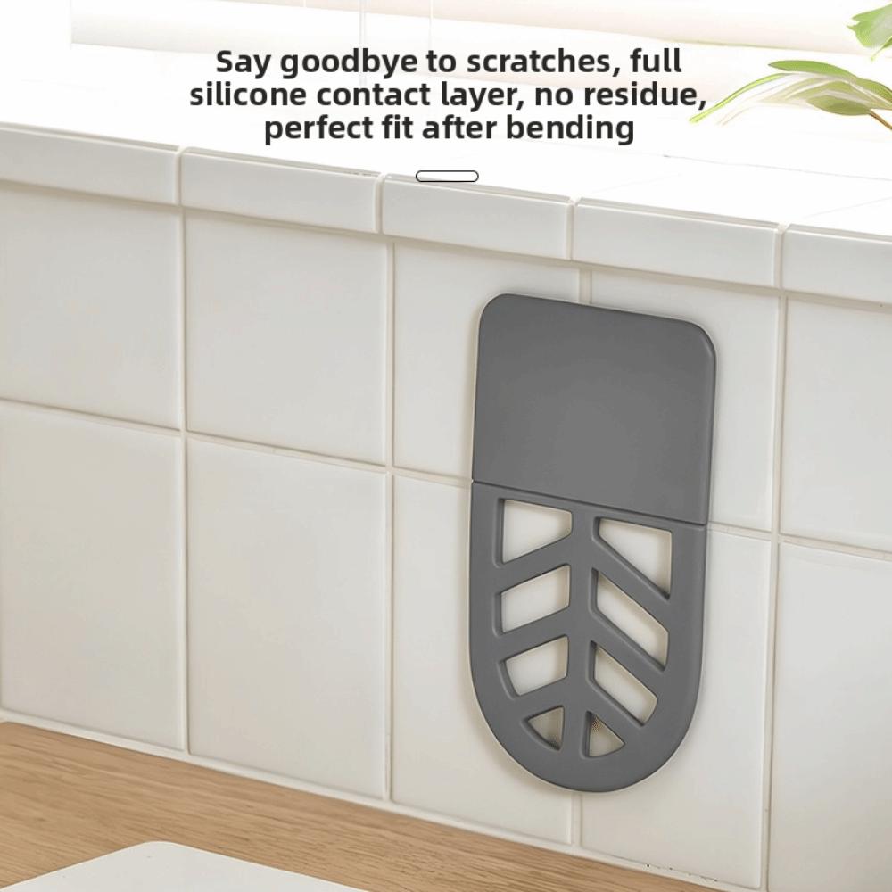 Fold-Flat Design Sponge Holder Silicone Kitchen Sink Organizer New Dish Scrubber Rack Home Use