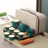Black Pottery Travel Kung Fu Tea Set Outdoor Portable Ceramic Beam Pot Kuaike Cup Business Gift