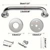 1/2 Piece Bathroom Handrail, Safe and Accessible, Disabled and Elderly, Non Slip Toilet Handrail, Stainless Steel, Sturdy