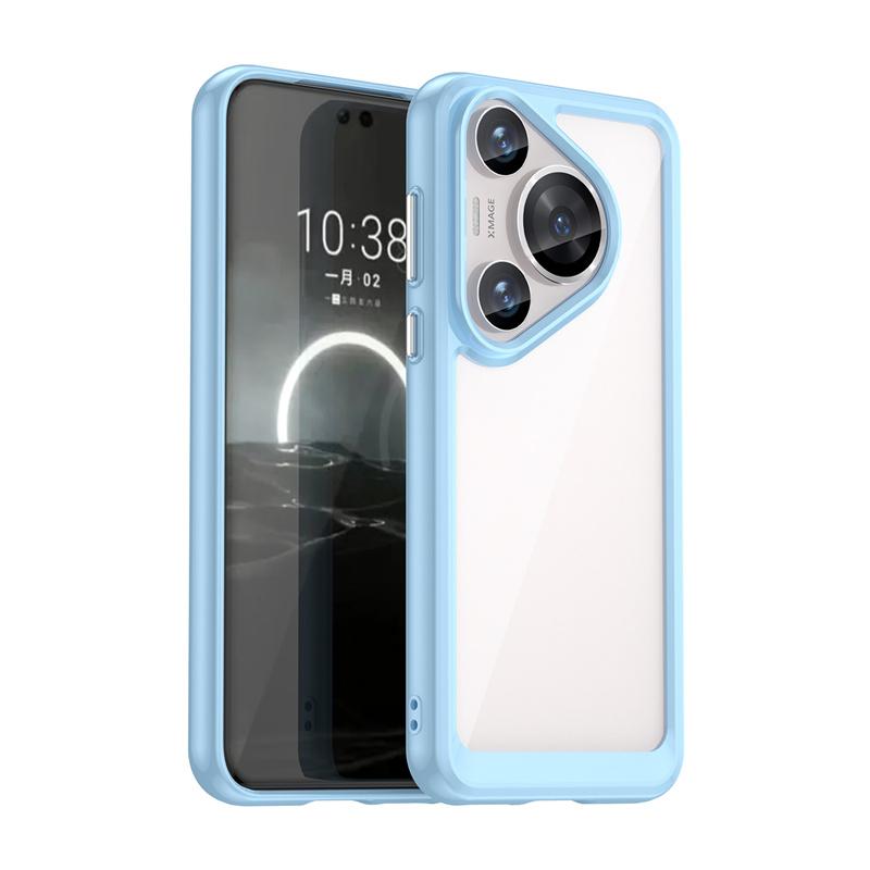 Transparent Colorful TPU Case for Huawei Pura 70 Pro P70 Ultra Protective Cover Clear Shockproof Full Protection Cover
