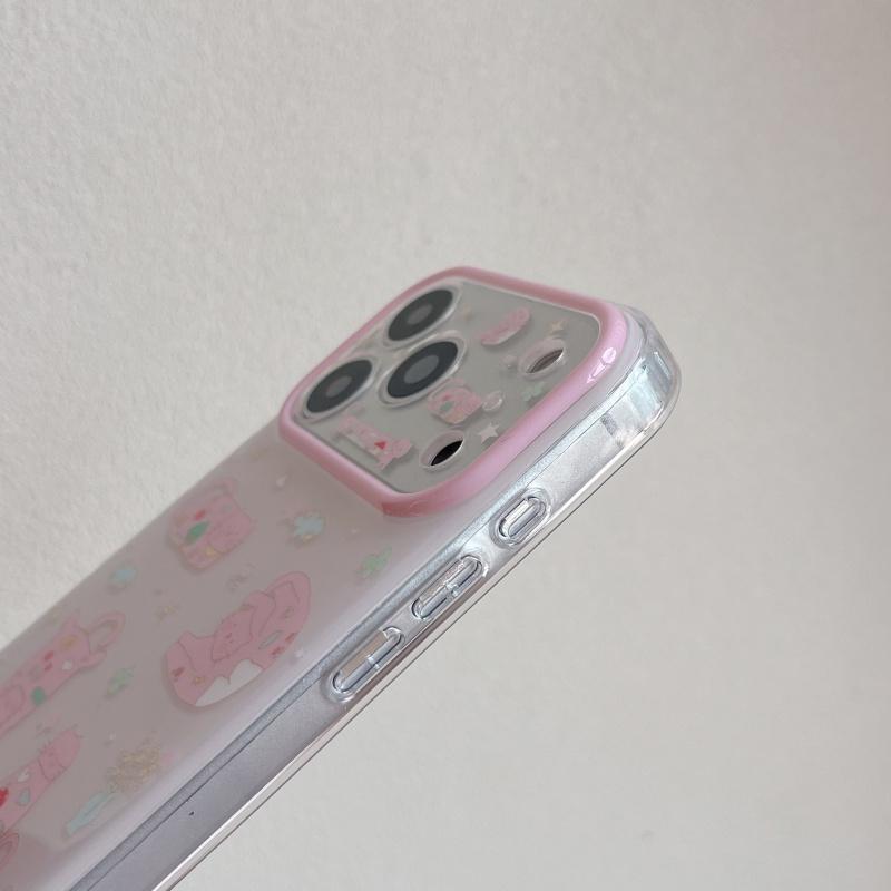 Funny Cute Cartoon Cat Phone Cover For Apple iPhone 17 Pro 16 15 14 Pro Max Case with Chain Fashion Shockproof Cases For iPhone