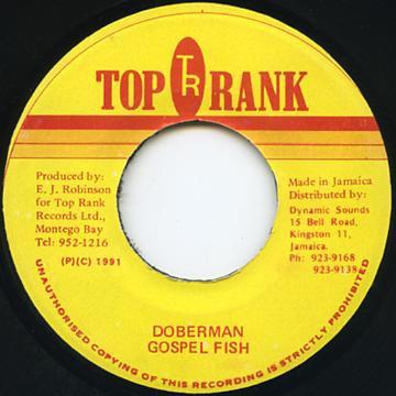

7inch Record GOSPEL FISH - Doberman NONE Top Rank 1991 Jamaica Reggae, Ska & Dub Used
